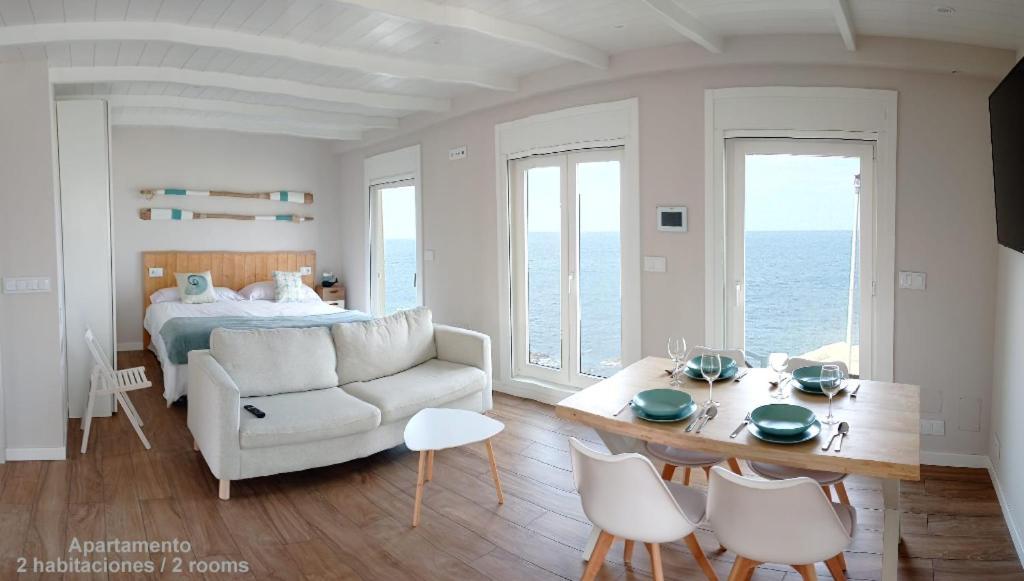 Vila Marina. Casa Marinera Con Terraza Sobre El Mar En Caion Cayón Esterno foto